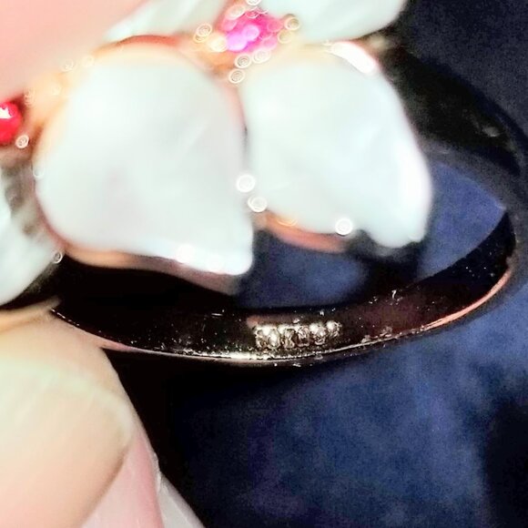 Christmas rings! Enamel rings, one sterling silver, NWOT - Picture 8 of 12